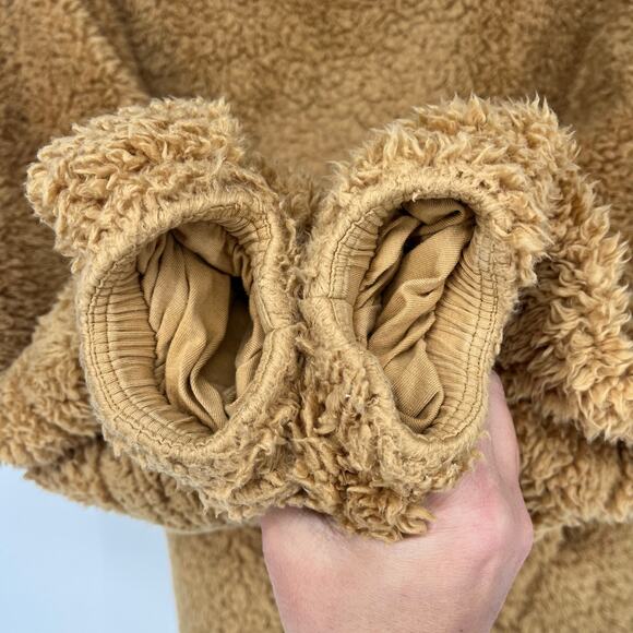 Lululemon Warm Restore Sherpa Pullover Gold Buff Mock neck Women's Size XS/Small - Picture 10 of 10